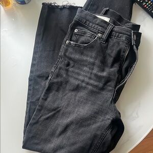 GAP Black High Rise Mom Jeans